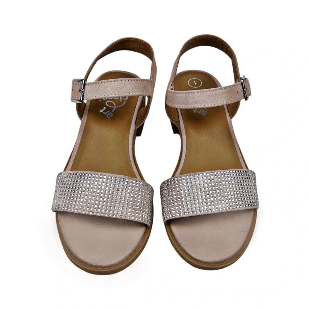 Art Class Girls Rhinestone Sandal Size 1